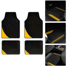 For Volkswagen Type2 Car Floor Mat Type B Liner Carpet Suede Type 8 Black Yellow