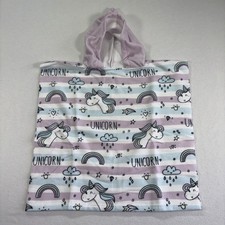 Kids Girls 100 Polyester Hooded Towel Beach Towel Rainbow Unicorn T11