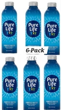 Pure Life Purified Water Aluminum Bottle 6-pack, 20 fl oz (591 mL)