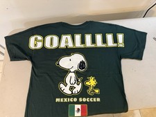 Mexico Soccer Futbol Authentic Peanuts  Shirt Snoopy (XL)
