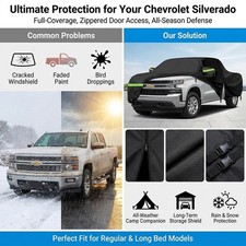 190t 236in Length Car Cover Rainproof Dust Sunproof For Chevrolet Silverado 1500 190t 236in Length Car Cover Rainproof Dust Sunproof For Chevrolet Silverado 1500