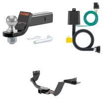 CURT Class 3 Tow Package Trailer Hitch, Wiring, Ball Mount - 13195, 56420, 45836