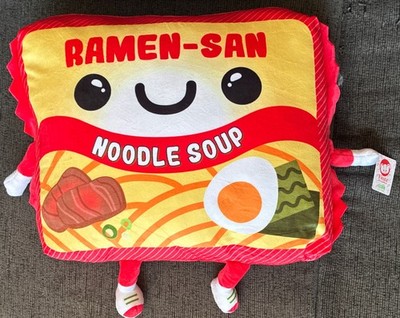 New Red Ramen-San Noodle Soup Ramen Noodles Plush Pillow 16 X 12 by Fiesta