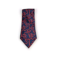 TRUSSARDI  Red Ribbon Design 100% Silk Neckti...