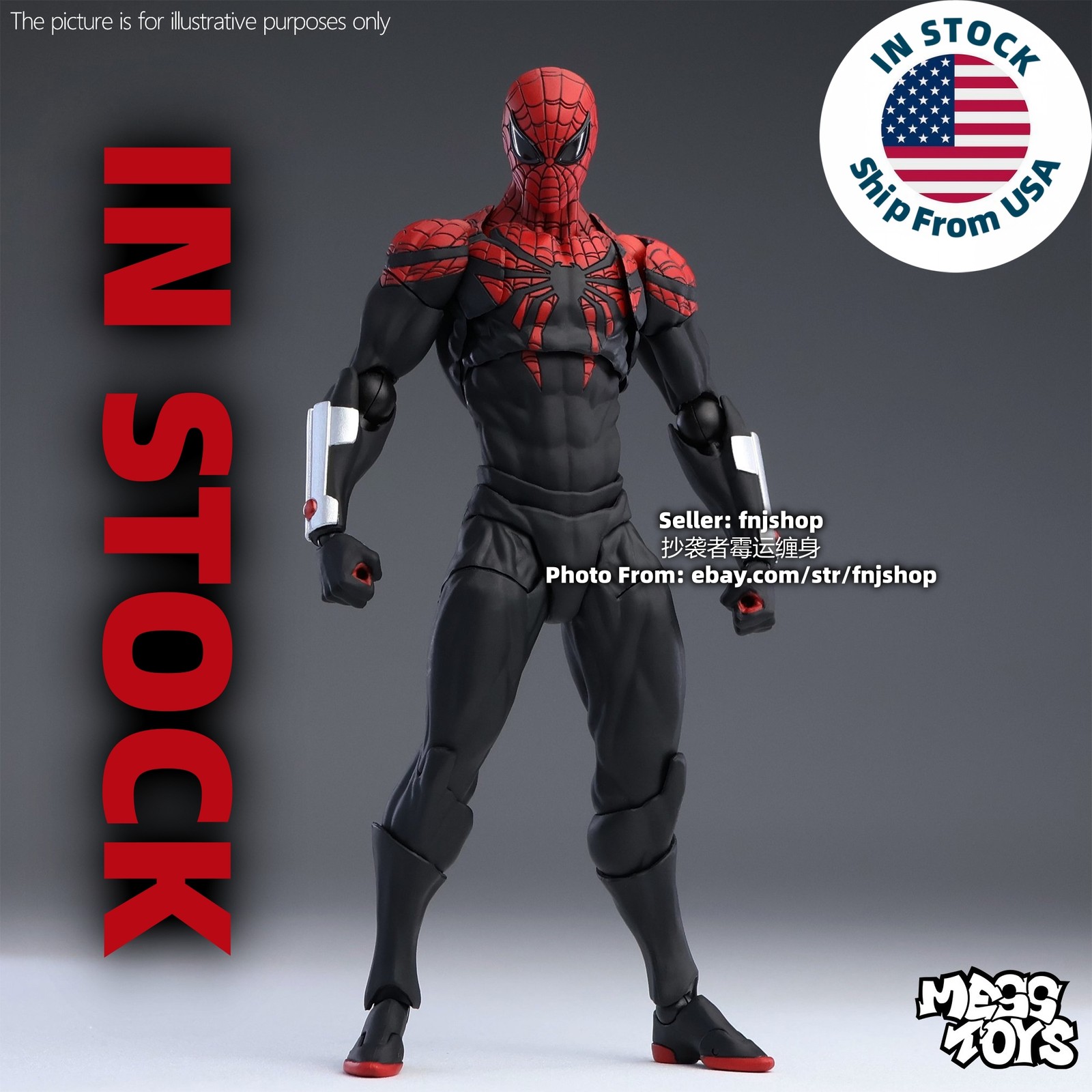 CT Toys Mess Toys Superior Spiderman Octopus Spider Action Figure Boxed US STOCK