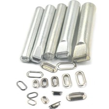 Bluemoon 20 sets - 6x20mm Brass Oval shaped Eyelets Grommet With Tools Washer...