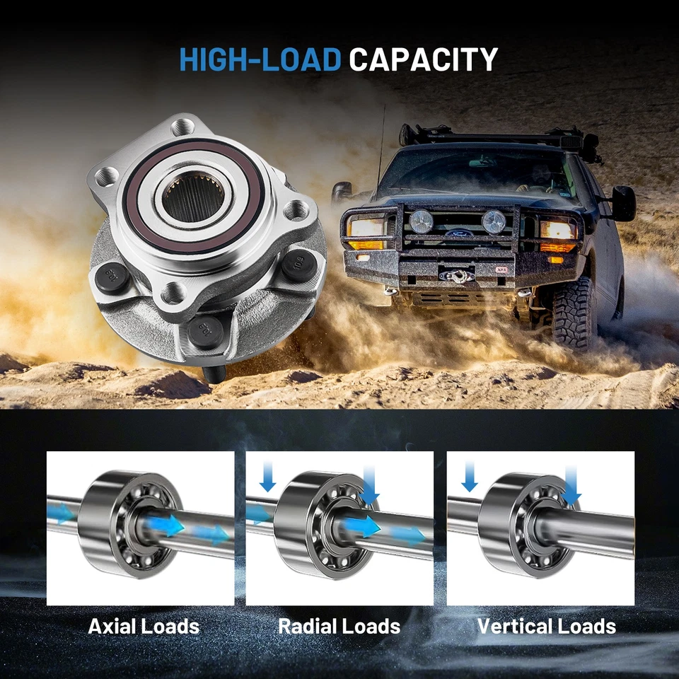 4X Front & Rear Wheel Bearing Hubs Assembly for 2008-2013 Subaru Impreza 2.5L - Image 4 of 4