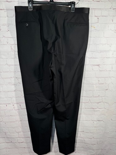 ARMANI COLLEZIONI Mens Black Wool ITALIAN-MADE 2pc Suit 44L Jacket 38/32 Pant - Picture 13 of 14