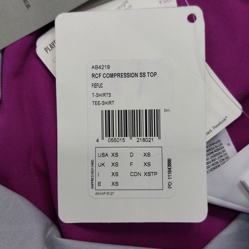 Reebok Crossfit Compression Top Damen 4-6 lila schwarz atmungsaktiv feuchtigkeitsableitend WOD - Bild 22 von 24