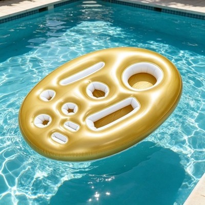 Inflatable Pool Ice Bar with 9 Compartments: Perfect for Summer Parties!