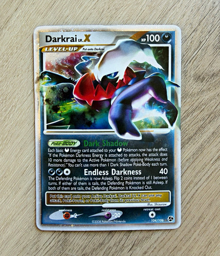 Pokémon Darkrai LV.X 104/106 Great Encounters 2008 Holo Rare