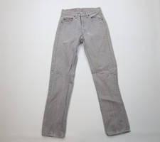 Vintage 80s Levis 501xx Mens 29x34 Distressed Button Fly Original Jeans Gray USA