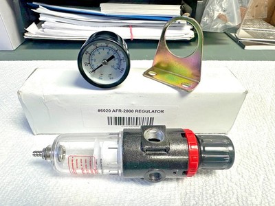 Air Line, Air Compressor, AFR-2000 Regulator Gauge, 1/4'' NPTFM in/out #6020