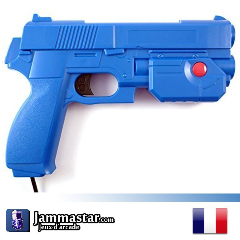 Light gun Aimtrak bleu pour transformer votre salon en salle d'arcade rétro