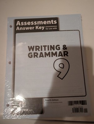 Writing And Grammar 9 Assessment Key Brand New Bju Press Fourth Edition