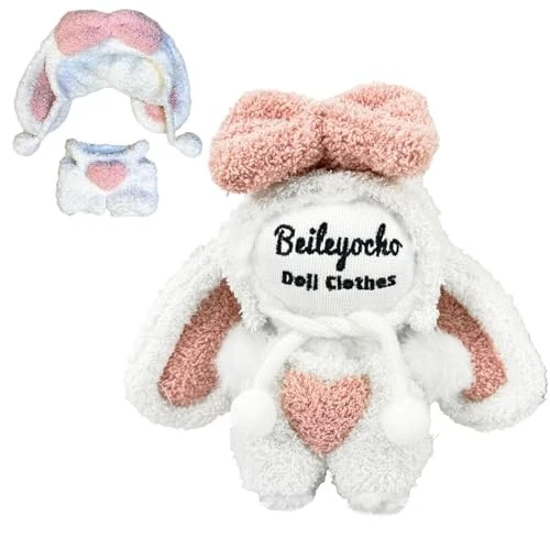 VETEMENTS Vestiti per labubu Cappello e Salopette Costume Coniglietto per labubu Floppy Bunny