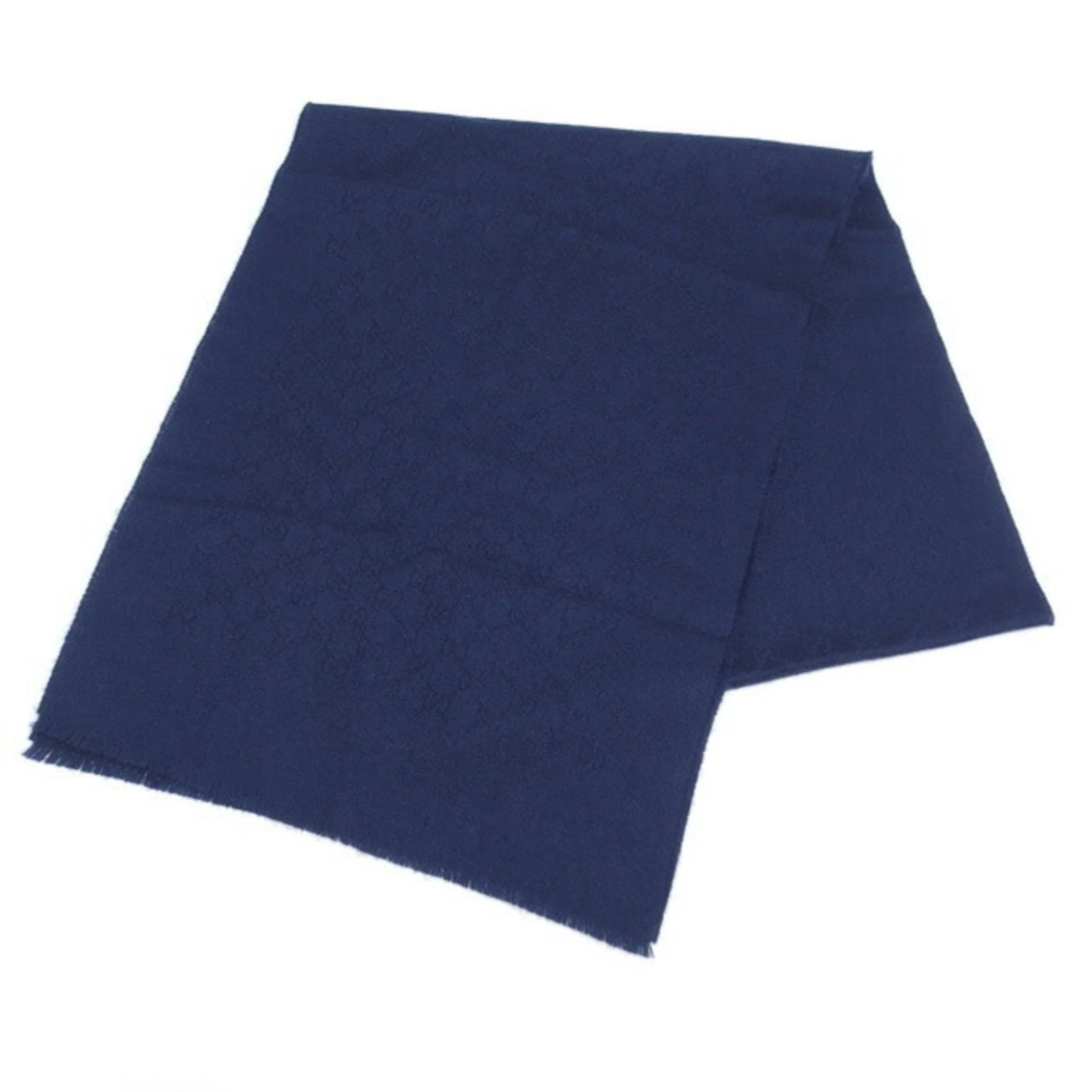 Echarpe Gucci motif Gg cachemire marine authentique
