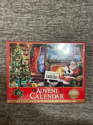 The Jigsaw Puzzle  ADVENT CALENDAR  Santa Checking His List  1000 pcs. - Family