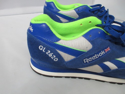 Reebok Classic GL 2620 Athletic Training Sneakers Men's Size 12 Blue/Silver/Lime - Picture 3 of 20