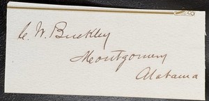 USCT Civil War Chaplain US House Of Reps Charles W Buckley Alabama Autograph Cut