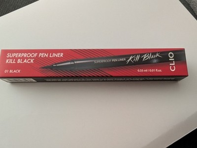 CLIO Superproof Pen Liner Kill Black 01  Liquid Eyeliner, K-beauty / Full Size 