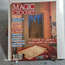 Magic Crochet Magazine 42 June 86 Flag Liberty Camisole Egg Cups Lampshades