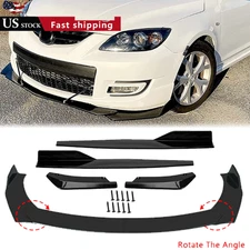 For Mazda Front Bumper Lip Chin Spoiler Body Kit Splitter Side Skirt