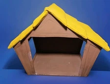 Vtg Atlantic Mold Ceramic Hand Painted Manger Nativity Crèche GUC 