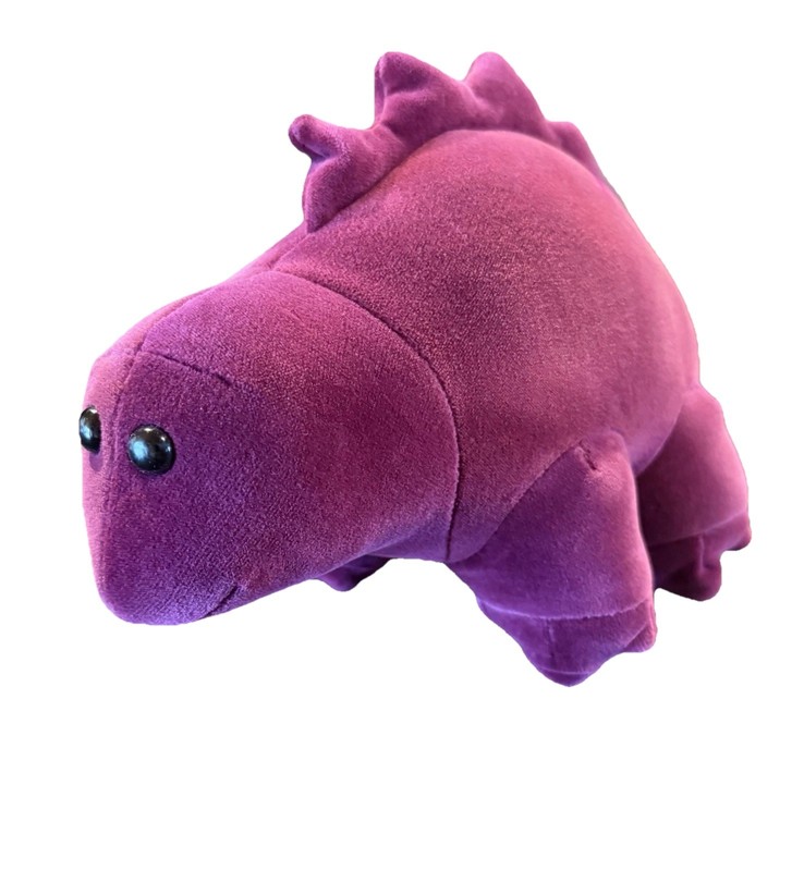 Vintage Manhattan Toy Company Purple Maroon Stegosaurus Dinosaur Plush 1984