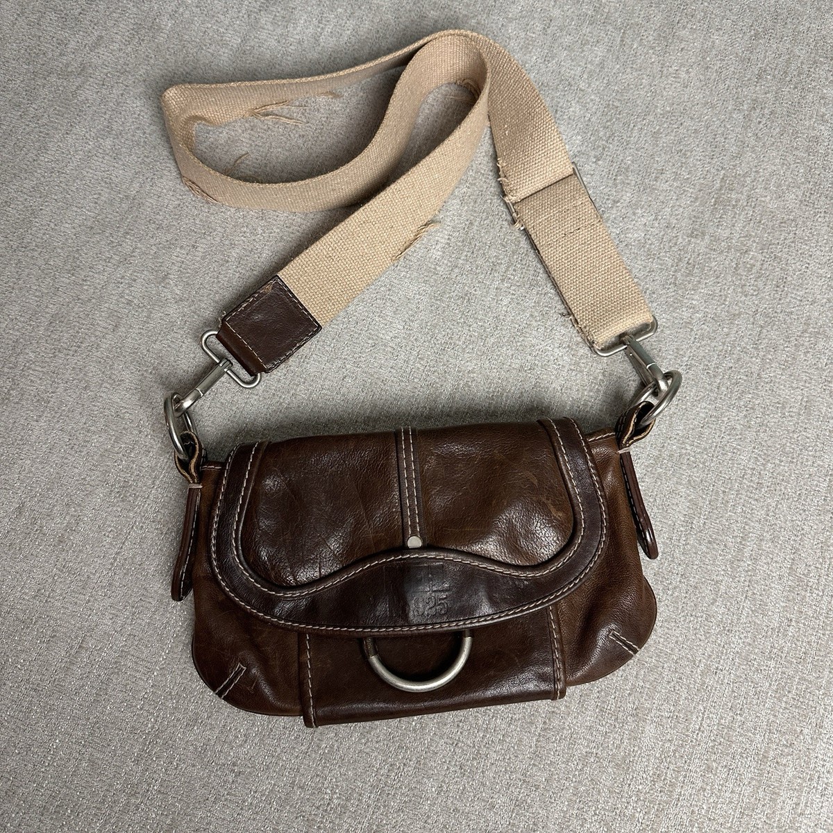 Ruehl No 925 Purse Brown Leather Saddlebag Y2K Western Italian Bag