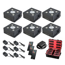JMAZ Lighting JZ1047 MAD PAR RUBIX 6PK LED Powered Outdoor Uplight Kit
