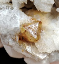 577-gm Rare Microlite Crystals with Muscovite Mica on Albite, Specimen -Pakistan