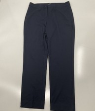 Pendleton Pants Womens Straight Leg Size 12 Stretch Navy Blue Pockets High Waist