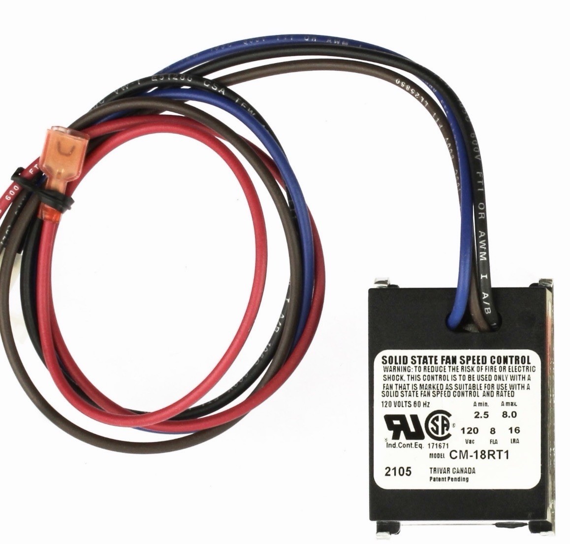 Trivar CM-18RT1 Brand New Solid State Fan Speed Motor Control