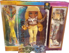 NEW Rainbow High fashion doll winter break series yellow SUNNY MADISON skis