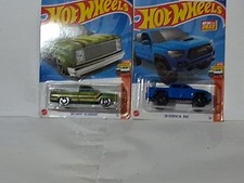 Hot Wheels '20 Toyota Tacoma (Blue). BRAND NEW + 83 Chevy Truck Lot Of 2 B48