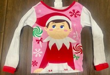 Elf On The Shelf Girls Pajama Shirt Sz 3t