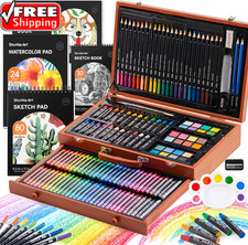 149 Piece Deluxe Art Set, Art Supplies in Wooden Case, Painting Drawing Art Kit