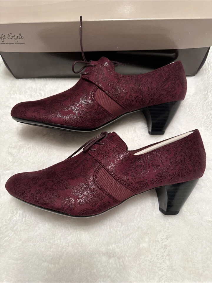 Vestido Gretel Soft Style by Hush Puppies para mujer rojo borgoña EE. UU. 10 NUEVO EN CAJA Foto 2 de 4