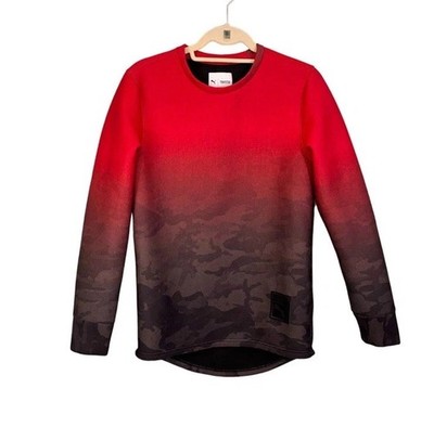 Puma X Trapstar Mens Crew Sweatshirt Barbados Cherry Ombre Camo Size M NEW $130