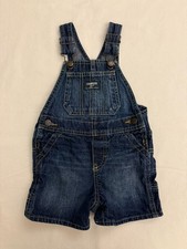Osh Kosh B'Gosh Dark Denim Vestbak Bib Short Overalls Size 18 Months