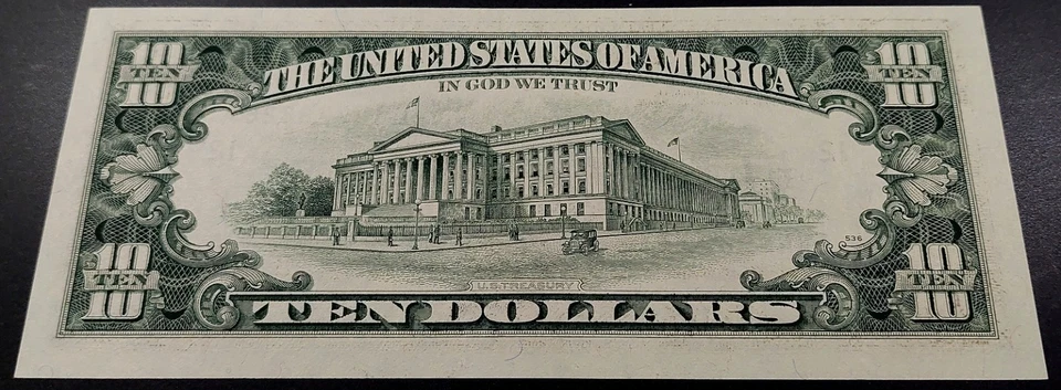 1993 $10 Federal Reserve Note, San Francisco! Uncirculated! Fr# 2030 L. - Image 3 of 4