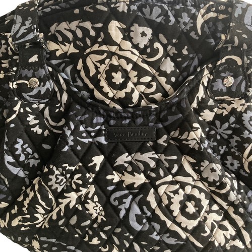 Vera Bradley Tasche Handtasche schwarz weiß grau gesteppt - Bild 4 von 13