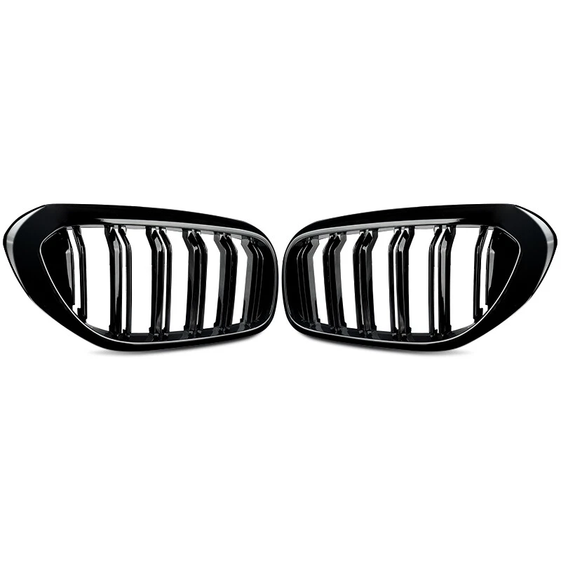 Gloss Black Fit BMW 5 Series G30 G31 530i 540i 2017-2020 Front Kidney Grille - Image 3 of 4