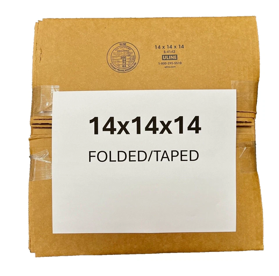 14" x 14" x 14" CARDBOARD BOX - 200 lb -  SINGLE BOX - Image 3 of 4