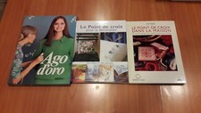 95🍍 3 libri cartonati sul cucito, punto croce, ago d'oro, le point de croix 🍍