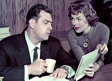 Raymond Burr Barbara Hale Perry Mason Colorized Poster Picture Photo Print 24x36