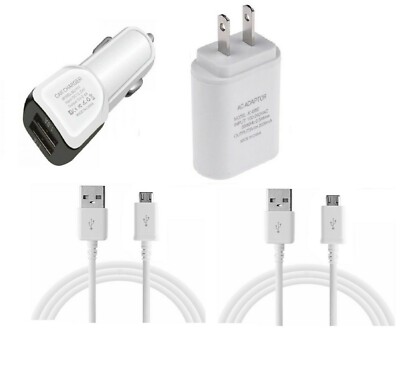 Motorola Moto E5/E5+/E5 PLAY/E5 Suprae Wall Car Adapter Micro USB Charger Kit