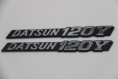 Fits Datsun 120y Emblems Plastic Adhesive Backing Bage Logo 9'' Long