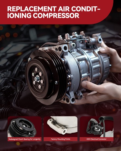 AC Compressor & Clutch for Toyota Tacoma 2005 2006-2015 L4 2.7L V6 4.0L 68677  - Picture 5 of 18